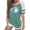 Paw Print In Heart Tee