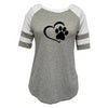 Paw Print In Heart Tee