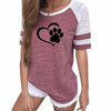 Paw Print In Heart Tee