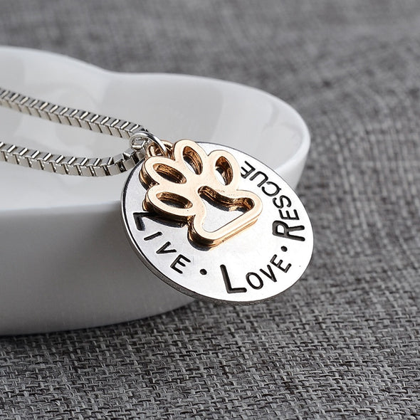 Live, Love, Rescue Necklace