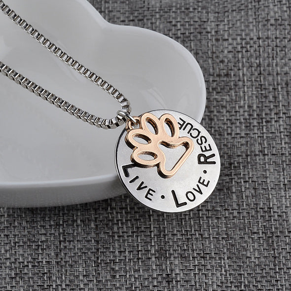 Live, Love, Rescue Necklace