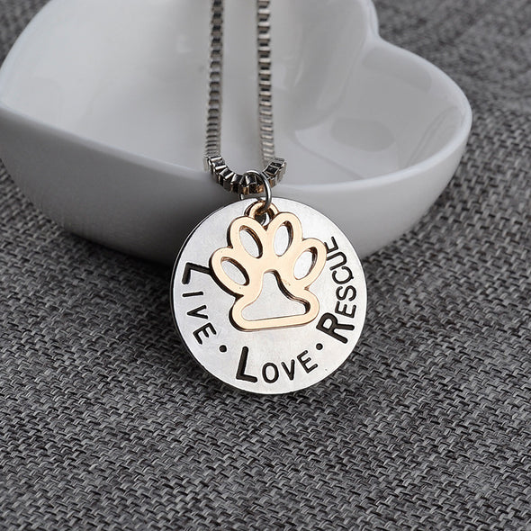 Live, Love, Rescue Necklace